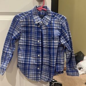 Polo Ralph Lauren toddler button up in blue plaid